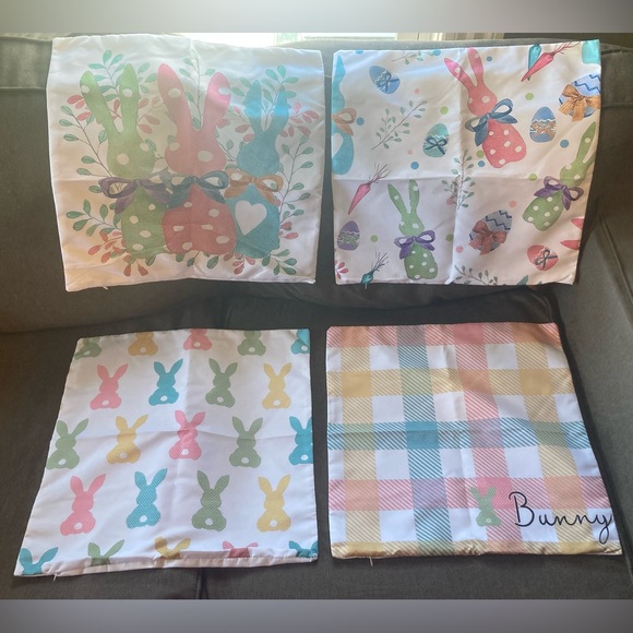 Other - Easter Spring Pillow Covers 18” x 18” Set of 4 NEW